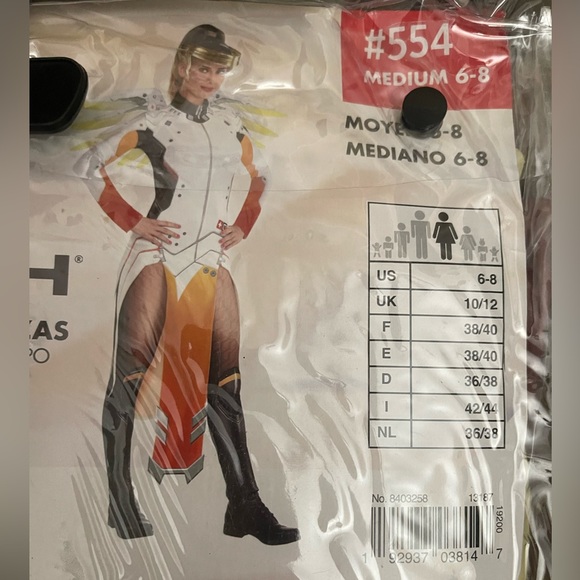 Brand NeW:Overwatch- Mercy, Size adult  Med 6-8 - Picture 2 of 5